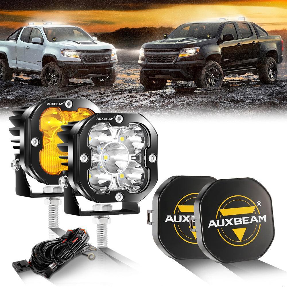 3 Inch 80W 9600LM LED Pods Lights White&Amber for CHEVROLET - Image 12