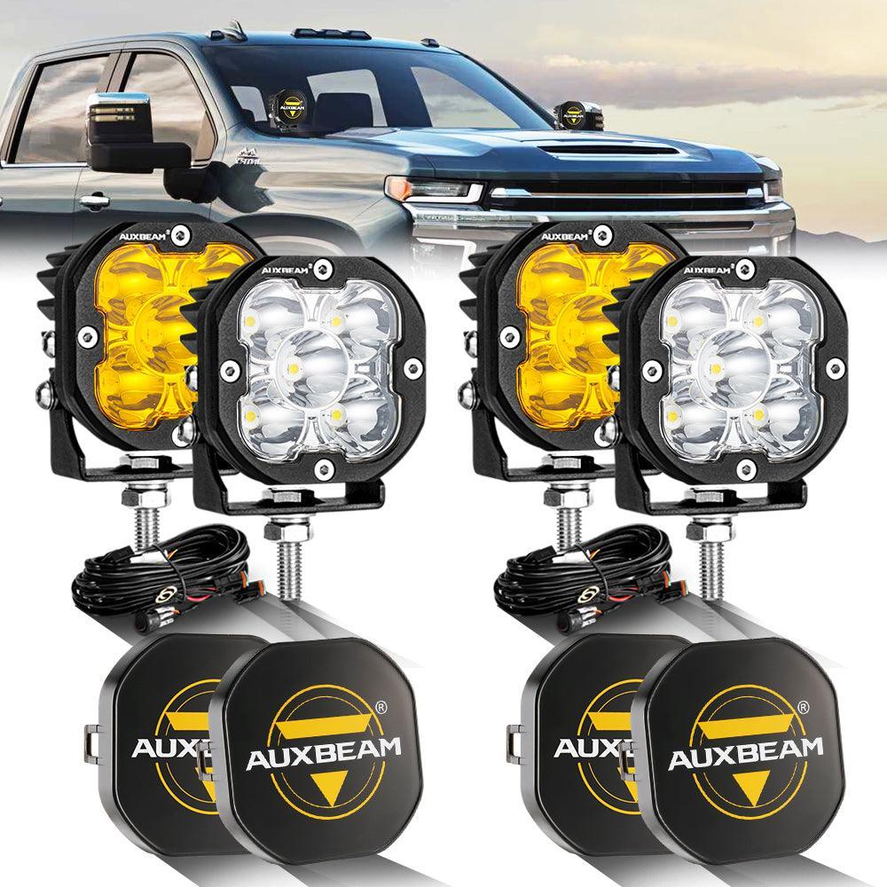 3 Inch 80W 9600LM LED Pods Lights White&Amber for CHEVROLET - Image 15