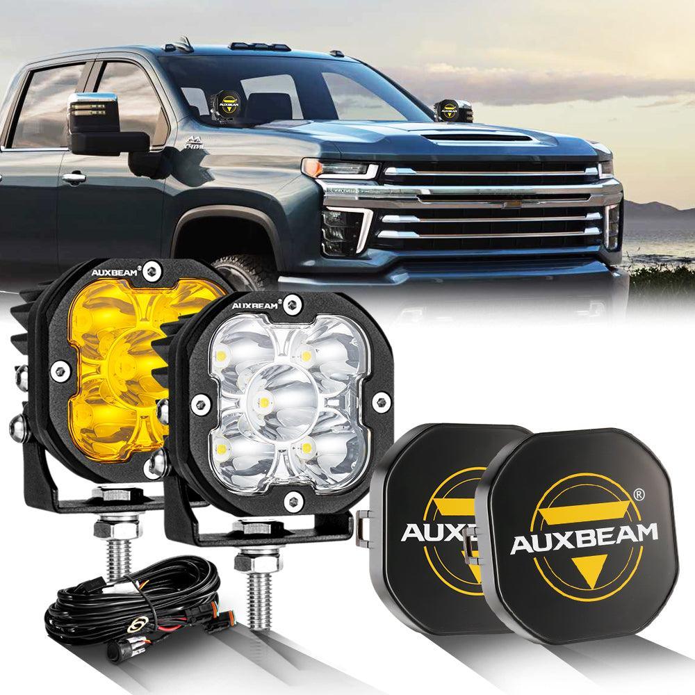 3 Inch 80W 9600LM LED Pods Lights White&Amber for CHEVROLET - Image 17
