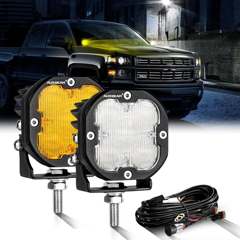 3 Inch 80W 9600LM LED Pods Lights White&Amber for CHEVROLET - Image 18
