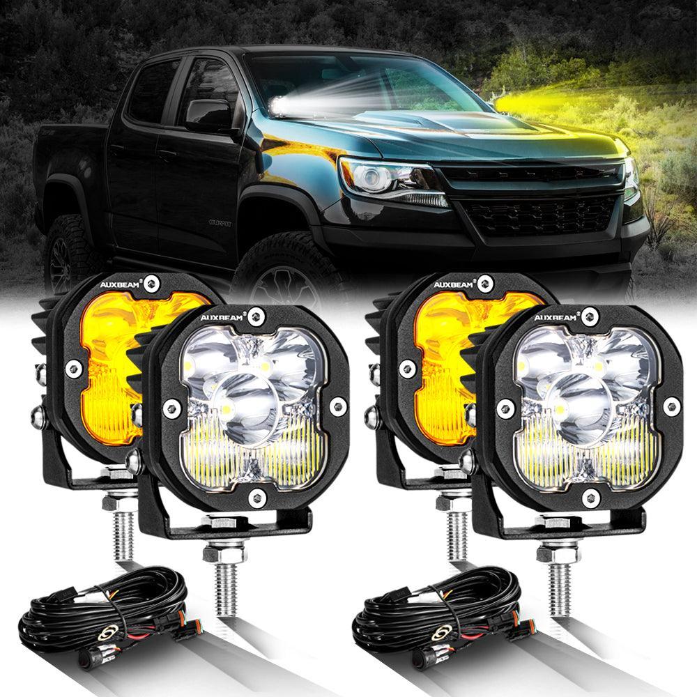 3 Inch 80W 9600LM LED Pods Lights White&Amber for CHEVROLET - Image 24