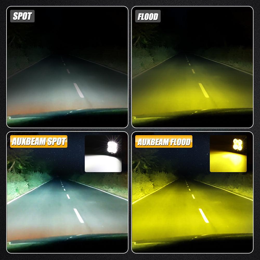 3 Inch 80W 9600LM LED Pods Lights White&Amber for CHEVROLET - Image 4
