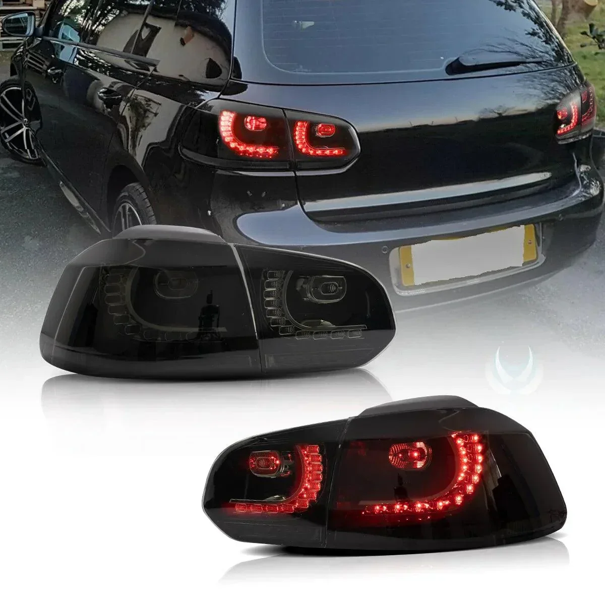 LED Tail Light Assembly With Amber Sequential Turn Signal For 2008-2014 VW Golf 6th Gen Mk6 Hetchback - Image 3