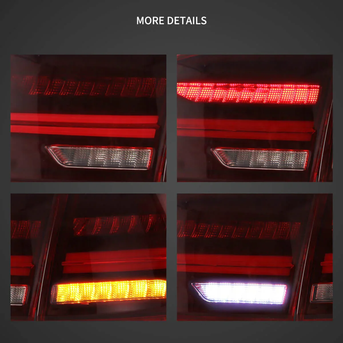 LED Tail Light Assembly With Full LED Sequential Turn Signal For 2011-2014 Volkswagen Jetta/Sagitar 6th Gen (A6) - Image 11