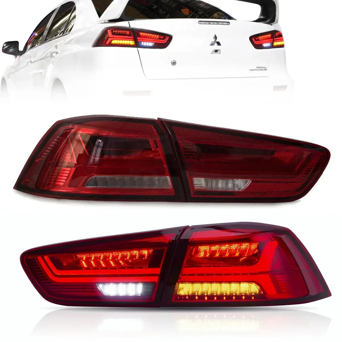 LED Tail Light Assembly With Sequential Turn Signal For 2008-2017 Mitsubishi Lancer & EVO X - Image 19