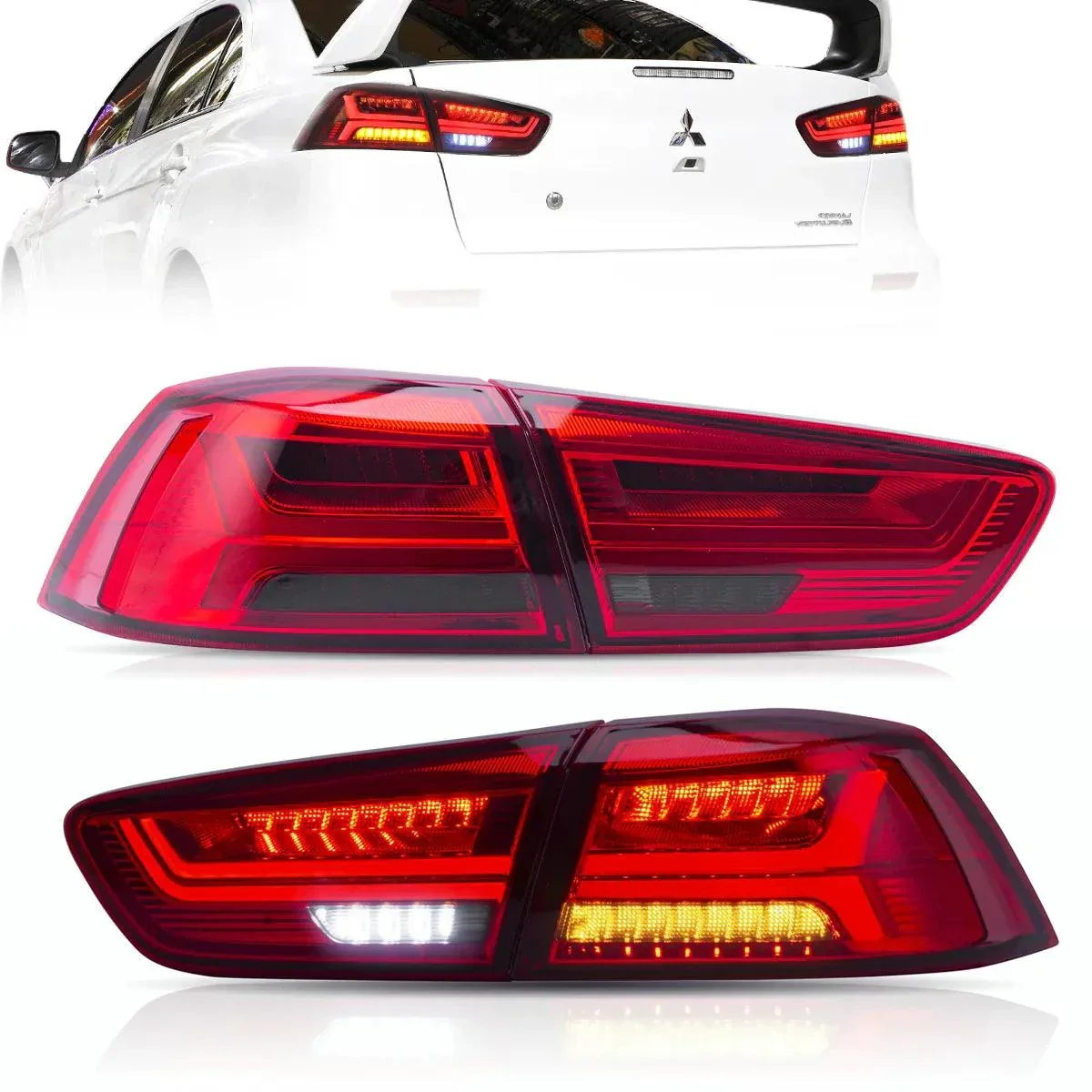 LED Tail Light Assembly With Sequential Turn Signal For 2008-2017 Mitsubishi Lancer & EVO X - Image 21