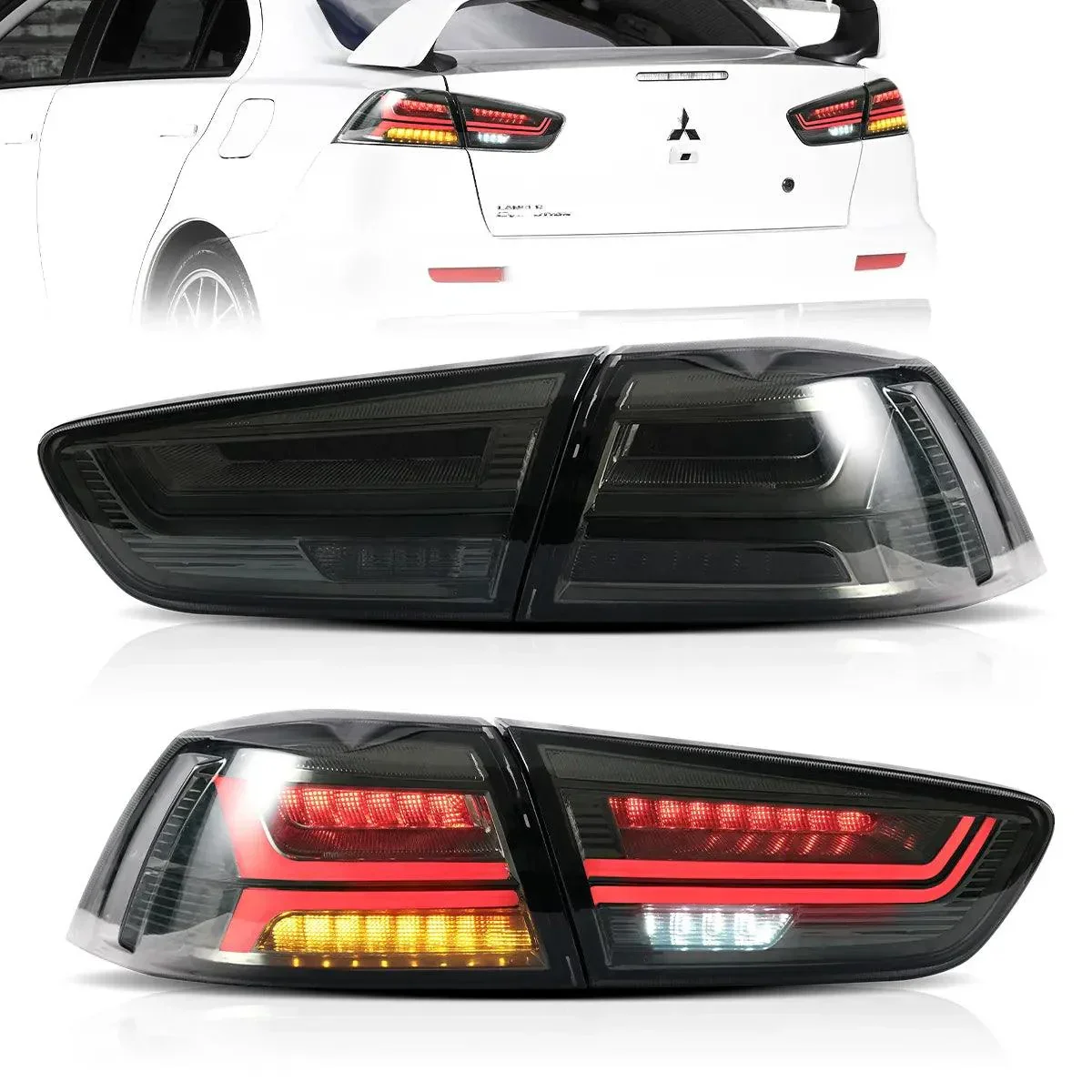 LED Tail Light Assembly With Sequential Turn Signal For 2008-2017 Mitsubishi Lancer & EVO X - Image 22