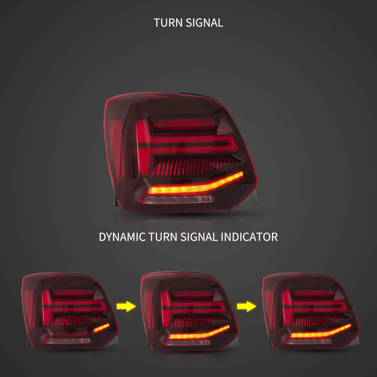 LED Tail Light Assembly With Sequential Turn Signal For 2009-2017 Volkswagen Polo 5th Gen (LWB/SWB） - Image 6