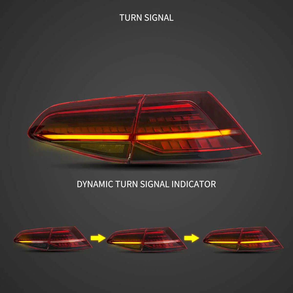 LED Tail Light Assembly With Sequential Turn Signal For 2013-2021 Volkswagen Golf MK7 MK7.5 Hatchback - Image 5