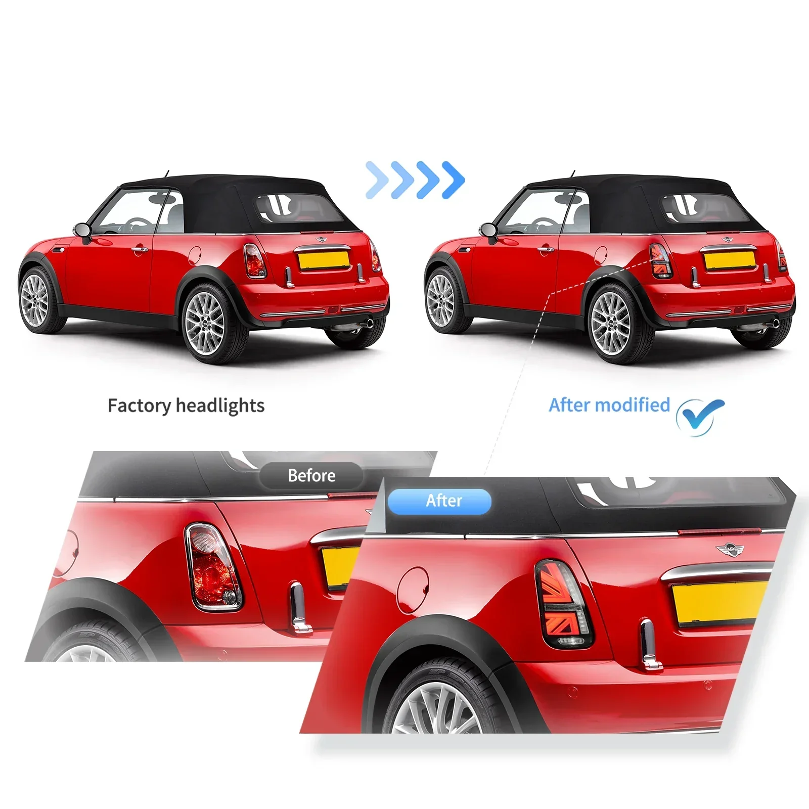 LED Tail Lights Assembly For 2001-2006 BMW Mini R50 R52 R53 - Image 6