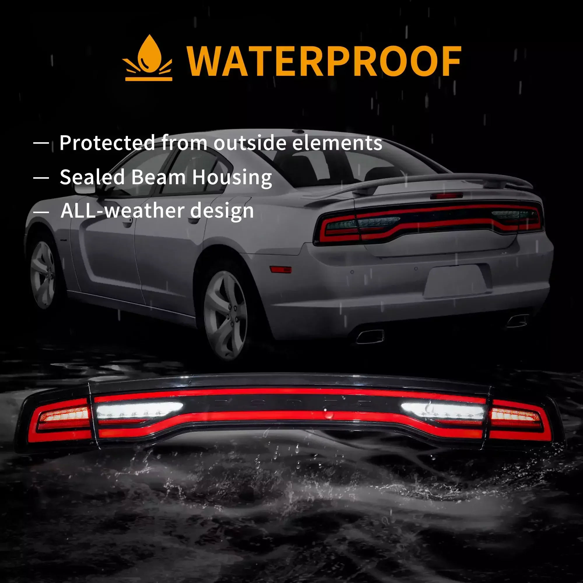 LED Tail Lights Assembly Full LED W/Start-Up Animation For 2011-2014 Dodge Charger - Image 10