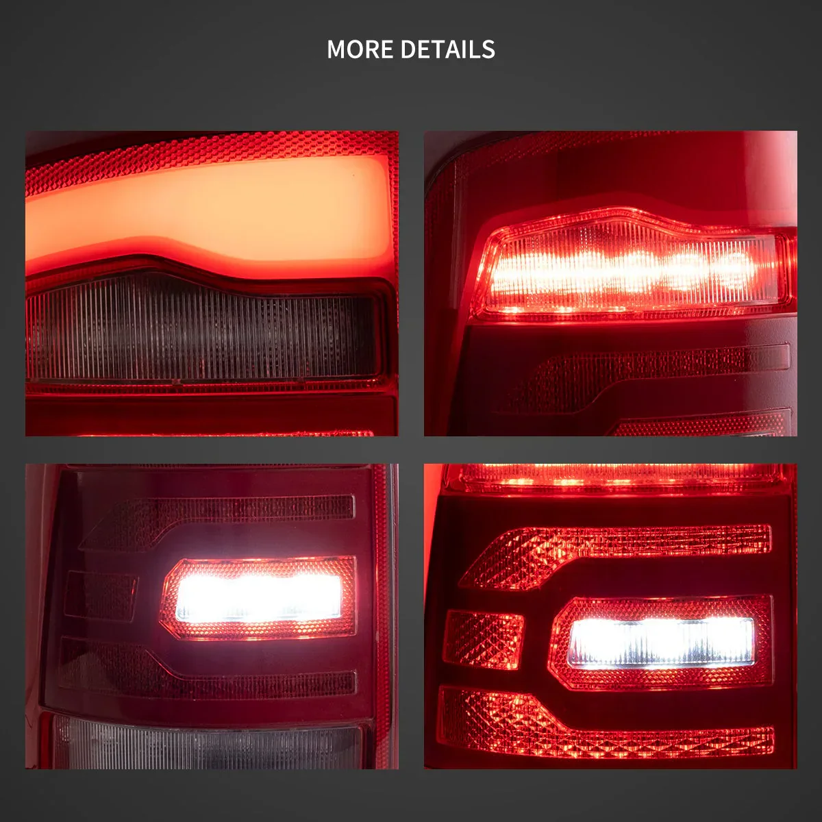 LED Tail Lights Assembly With Red Sequetial Turn Signal For 2009-2018 Dodge Ram 4th Gen (DS/DJ/D2) - Image 7
