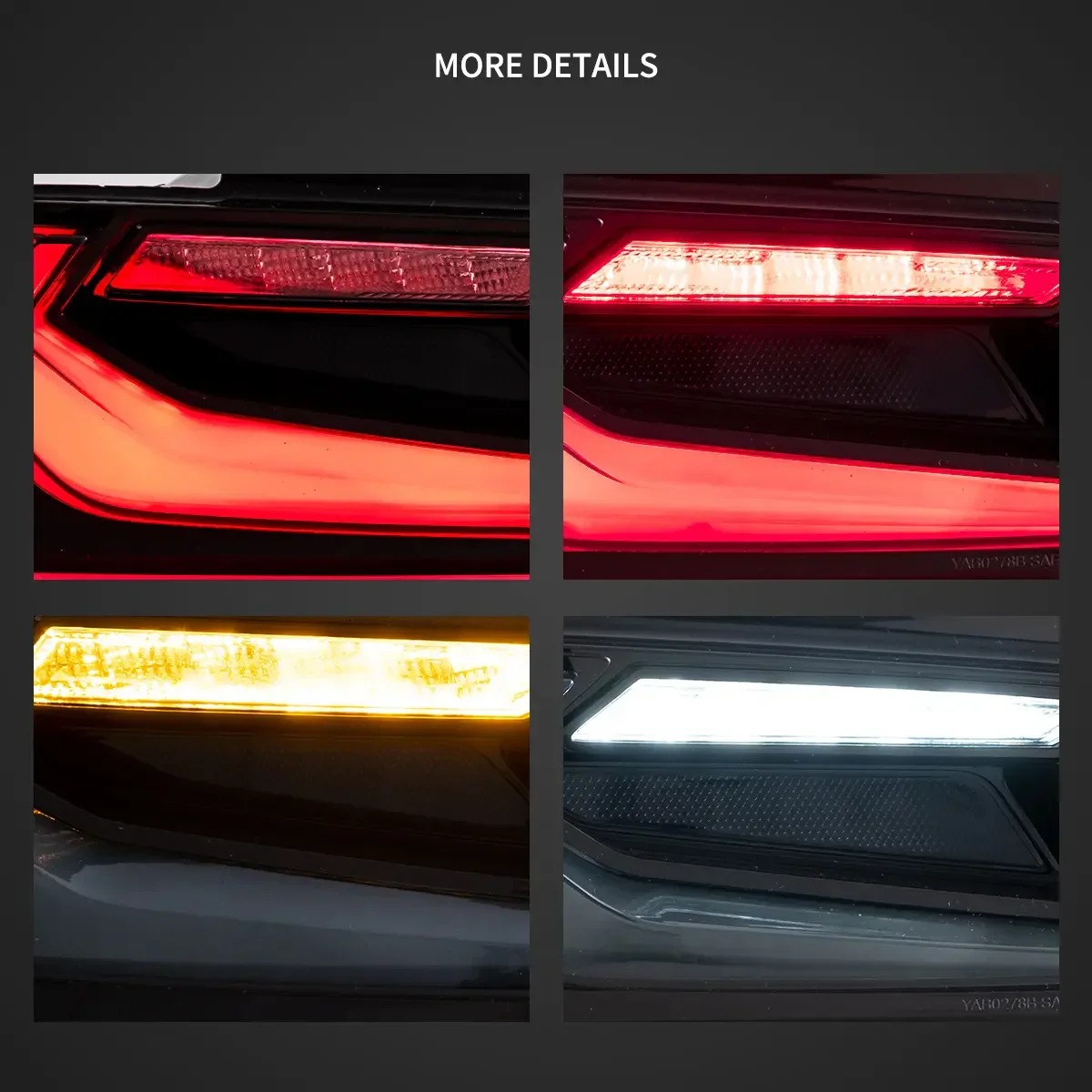 LED Tail Lights Assembly With Sequential Turn Signal With Reverse Lights For 2016-2018 Chevrolet Camaro (Fit For American Models) - Image 6