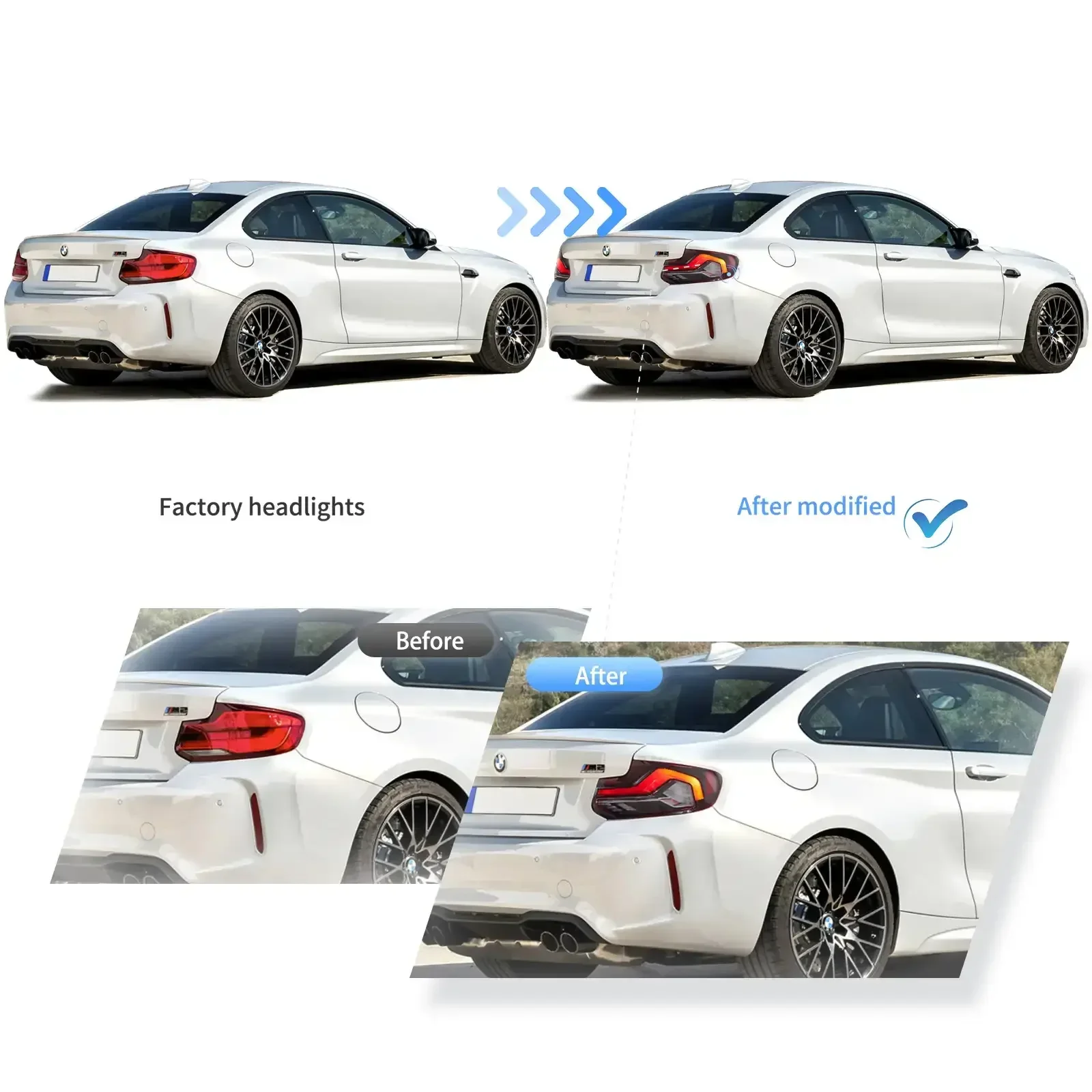 LED Tail Lights Assembly With Start-up Animation Effect For 2014-2021 BMW 2 Series (F22 F23) M2 (F87） - Image 6