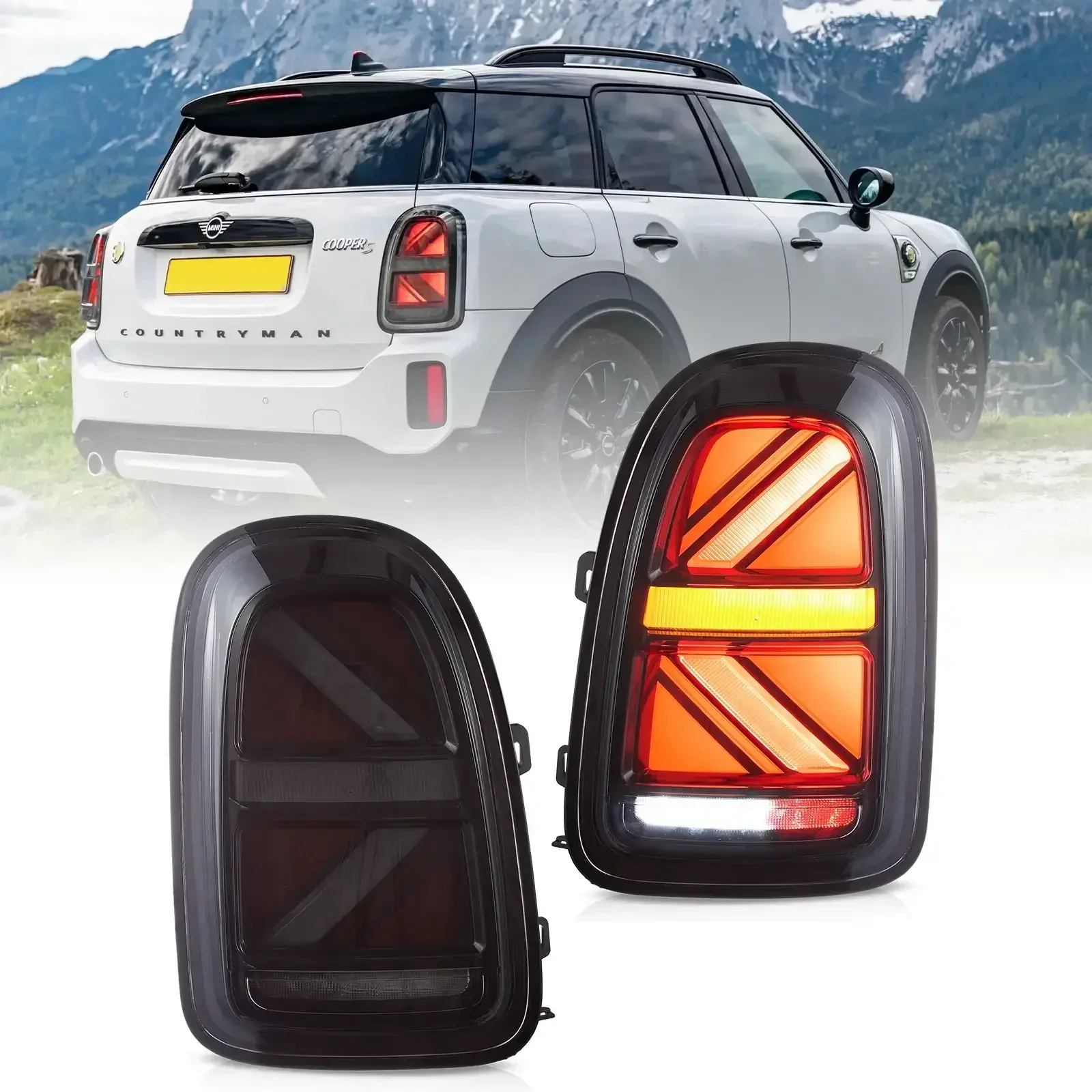LED Tail Lights Assembly With W/Sequential Turn Signal For 2017-2023 BMW Mini Countryman F60 - Image 12