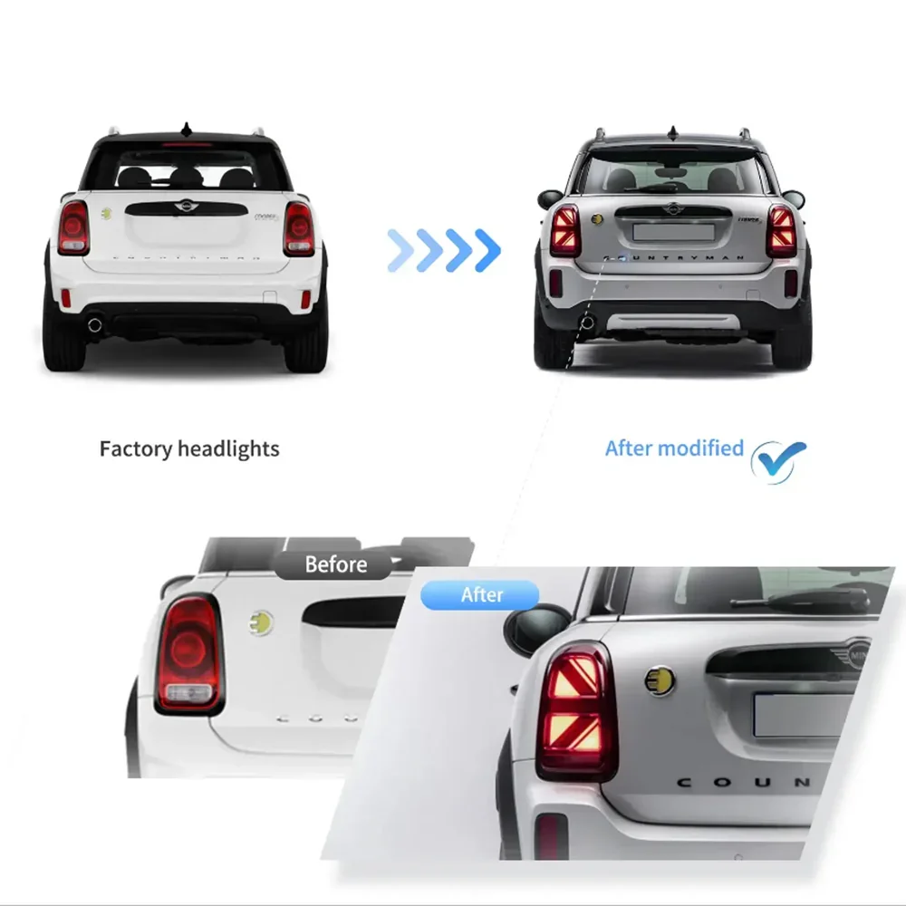 LED Tail Lights Assembly With W/Sequential Turn Signal For 2017-2023 BMW Mini Countryman F60 - Image 7