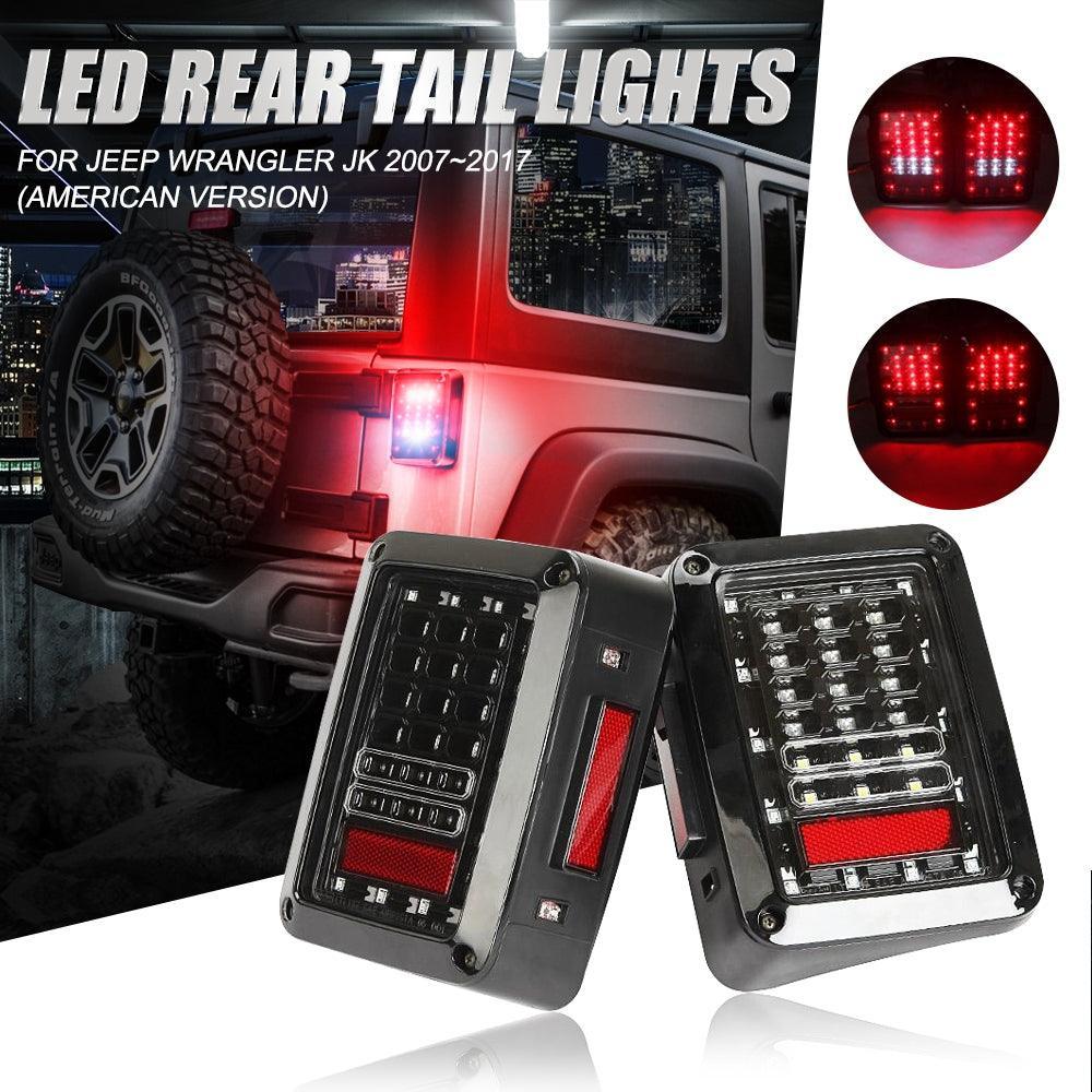 LED Tail Lights Rear Brake Turn Signal Reverse Lamp for Jeep Wrangler JK 2007-2017(American Version) - Image 5