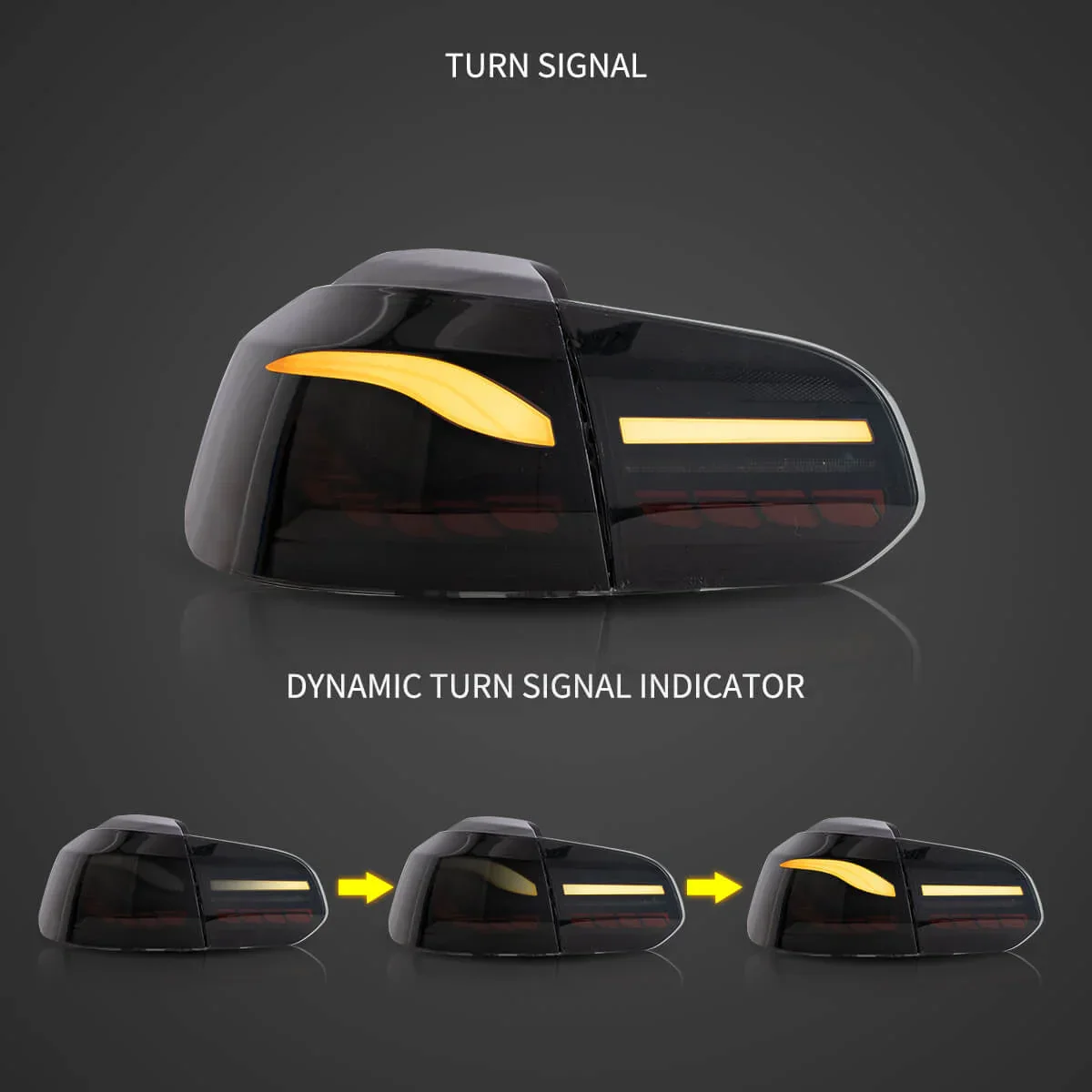 OLED Tail Light Assembly With Dynamic Welcome Lighting (GTS Style）For 2008-2014 Volkswagen Golf 6th Gen Mk6 Hatchback - Image 4