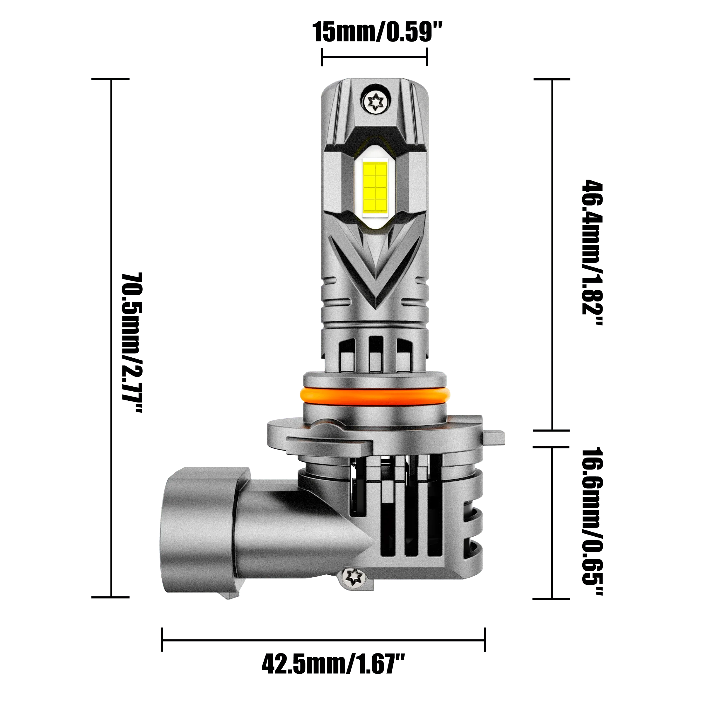 🆕9005+H11 LED Headlight Bulbs Q25S Series 1:1 Mini Size 90W 22000LM 6500K Cool White | 4 Bulbs - Image 8