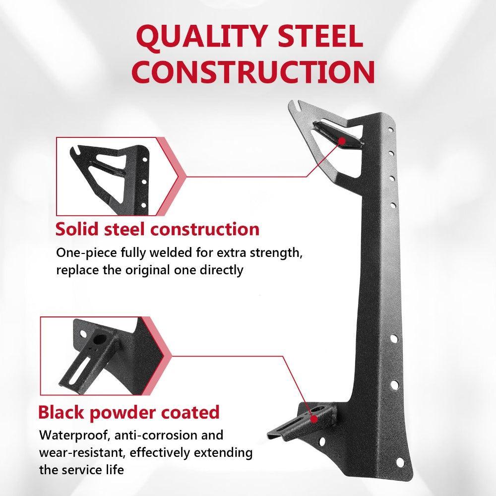 52" Straight Light Bar 2 IN 1 Design Windshield Mounting Brackets for 2007-2017 Jeep Wrangler JK - Image 5