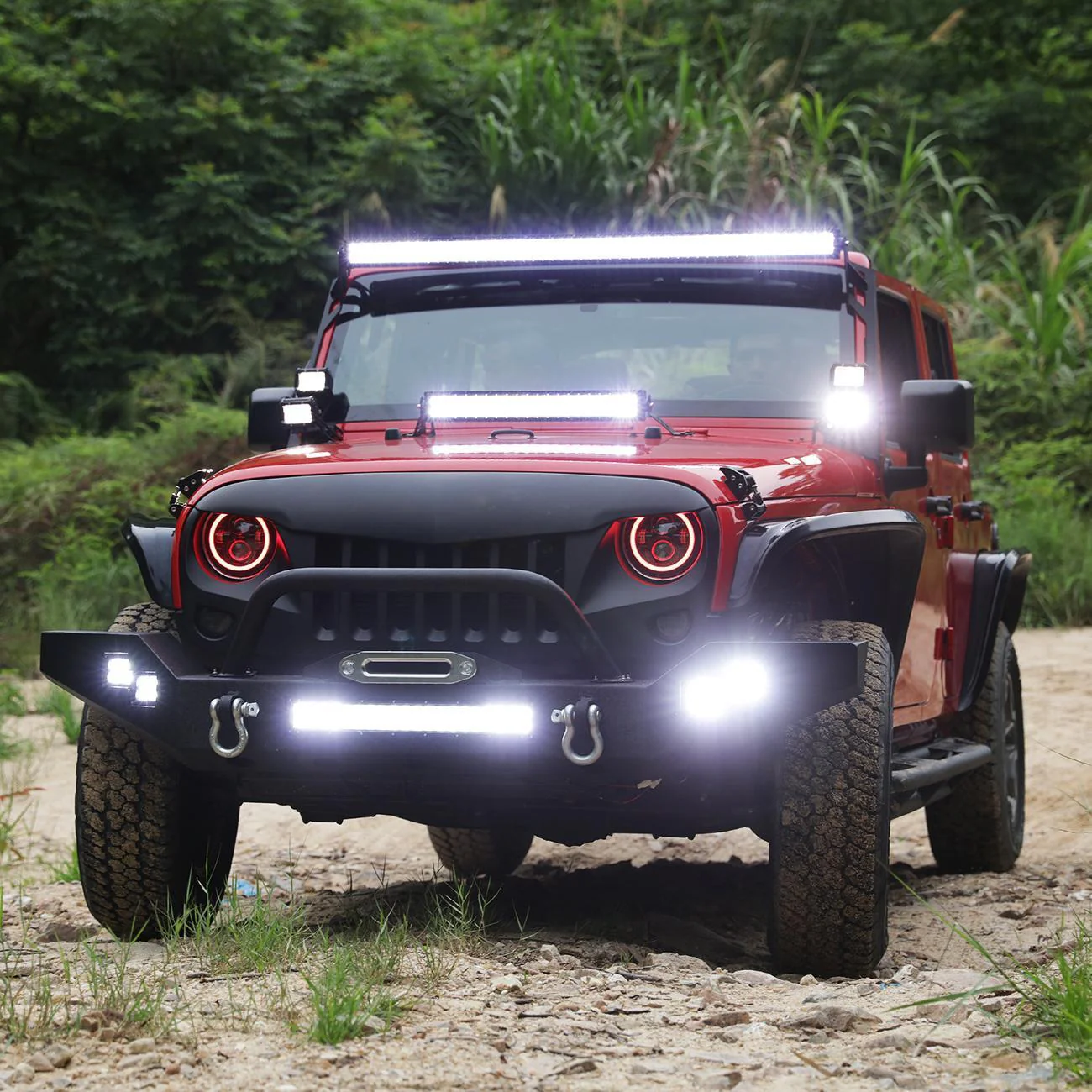 52" Straight Light Bar Windshield Mounting Brackets for 2007-2017 Jeep Wrangler JK - Image 5