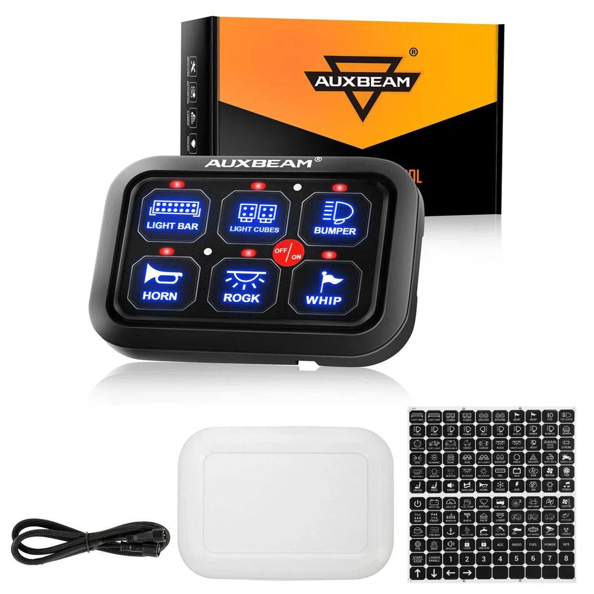Single Series 6 Gang (BC60) LED Switch Panel, Off Road Light Controller (Blue) - Image 12