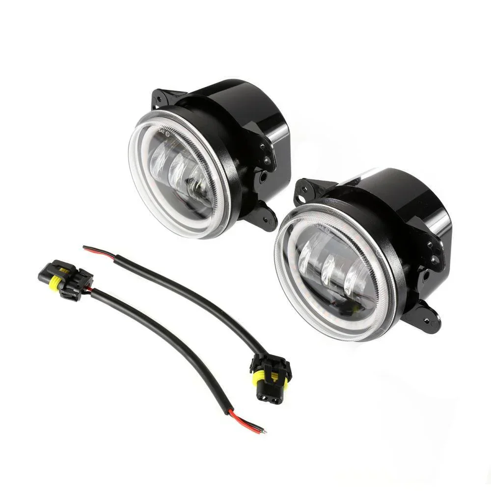 (2pcs/set) 4 Inch LED Fog Lights with DRL & Amber Turn Signal For Jeep Wrangler JK 2007-2017 Front Bumper Lamp - Image 9
