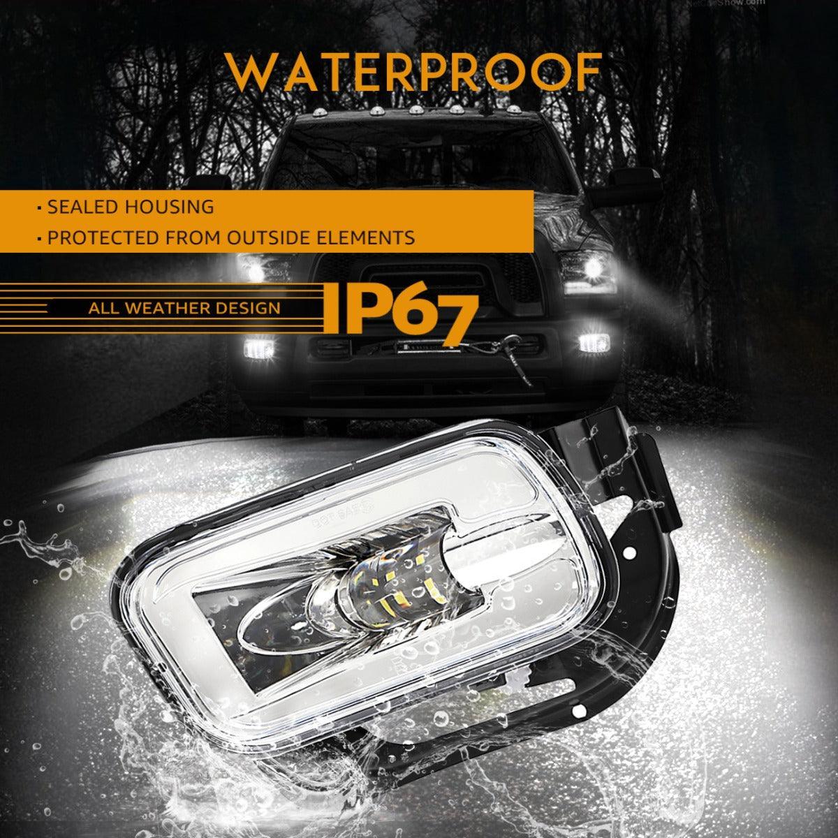 (2pcs/set) 36W LED Fog Light for Dodge Ram 1500 2009-2012 Dodge Ram 2500/3500 2010-2018 (Chrome) - Image 5