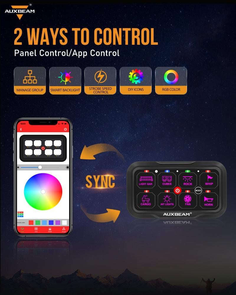 AUXBEAM AR-800 RGB Switch Panel, Off Road Lights Controller - Image 2