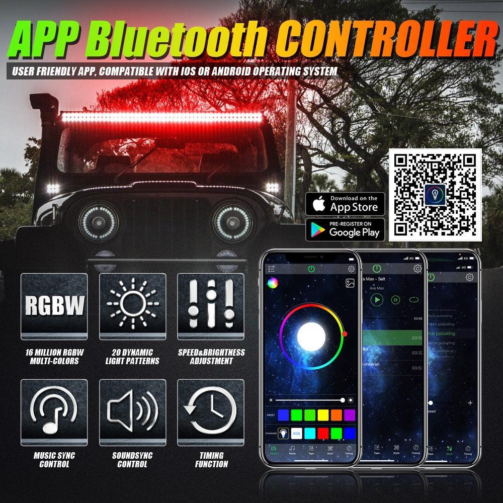New 22 Inch V-PRO Series Straight RGBW Color Changing Off Road Led Light Bar for ATV UTV SIDE BY SIDES - Image 5