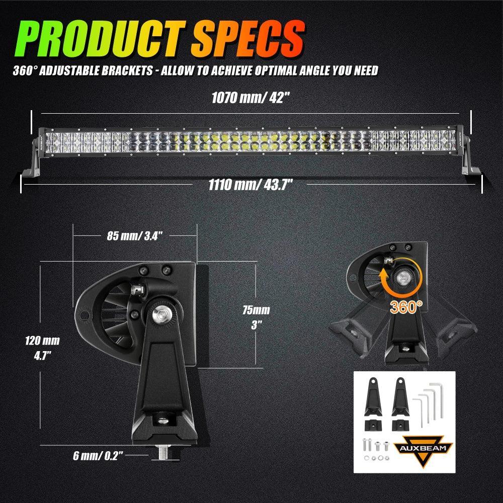 New 42 Inch V-PRO Series Straight RGBW Color Changing Off Road Led Light Bar - Image 7