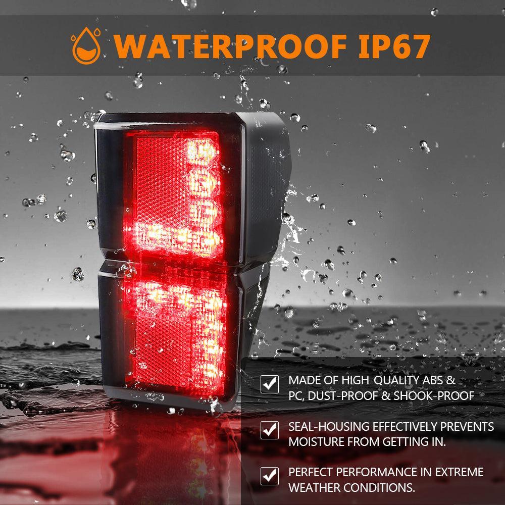 (2pcs/set) Smoked LED Tail Lights Rear Brake Stop Running Lamp for Polaris Ranger 1000 Models 2018 2019 2020 2021 2022, Replace OEM #2413766 - Image 5