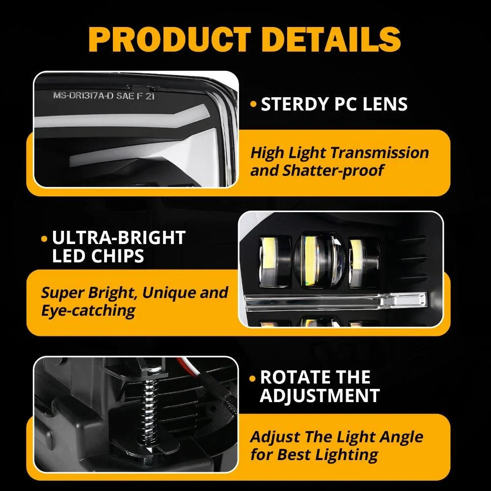 (2pcs/set) DOT Approved LED Fog Lights with DRL for 2013-2018 Dodge Ram 1500 - Image 5
