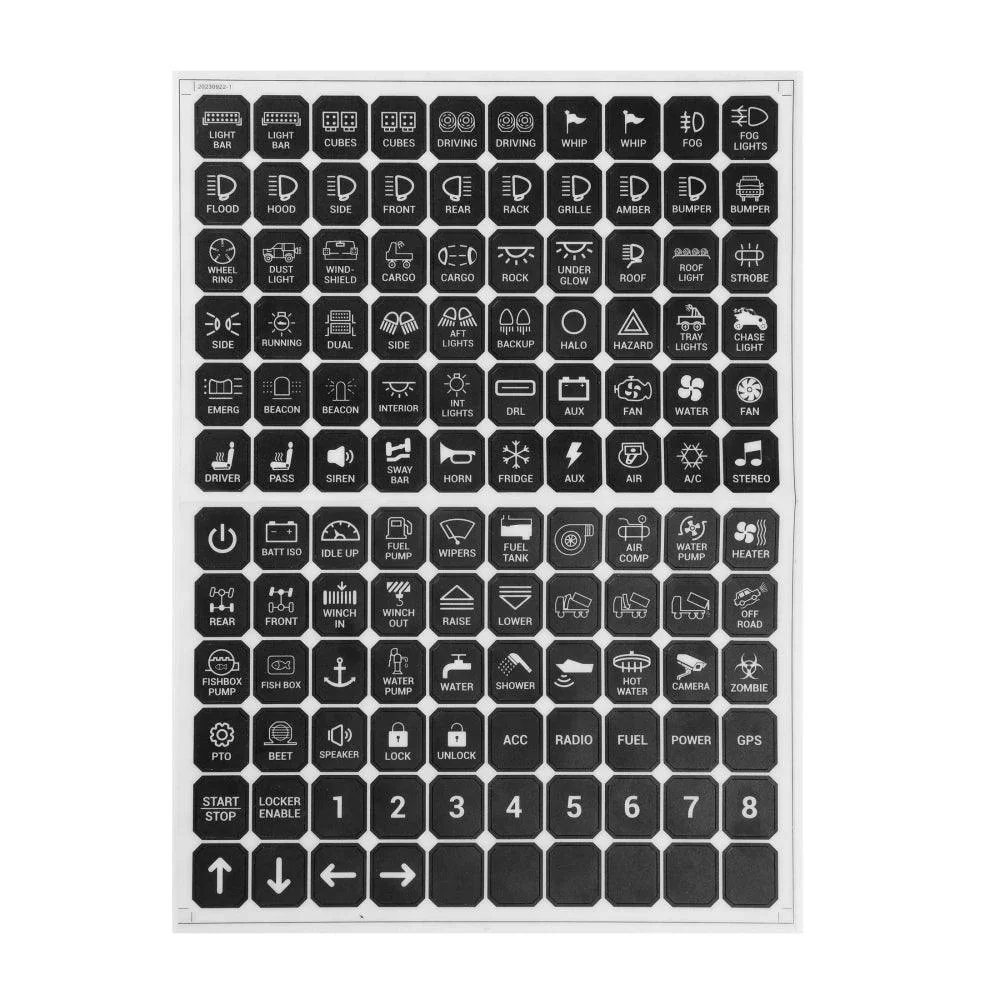 120 Universal Stickers for AC-1200/AR-600/RA80 XL/RB80 XL Switch Panel - Image 7