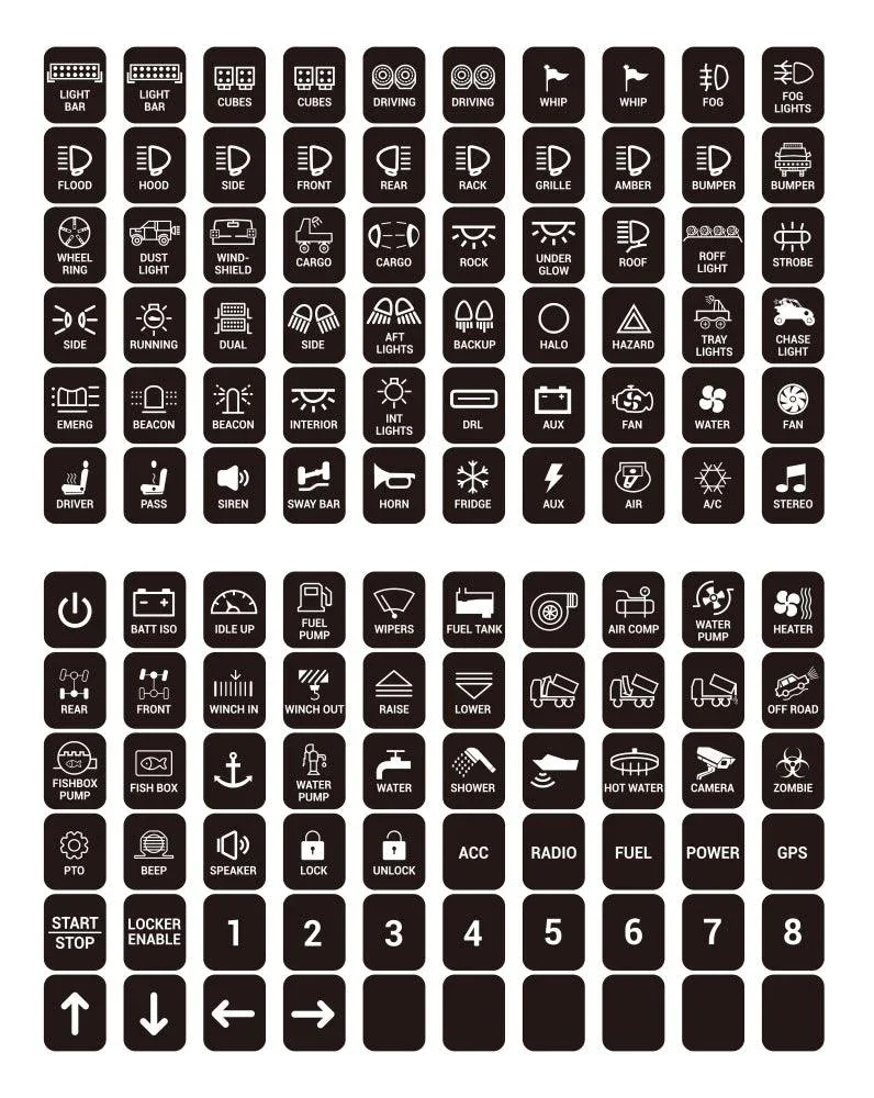 120 Universal Stickers for AC-1200/AR-600/RA80 XL/RB80 XL Switch Panel - Image 8