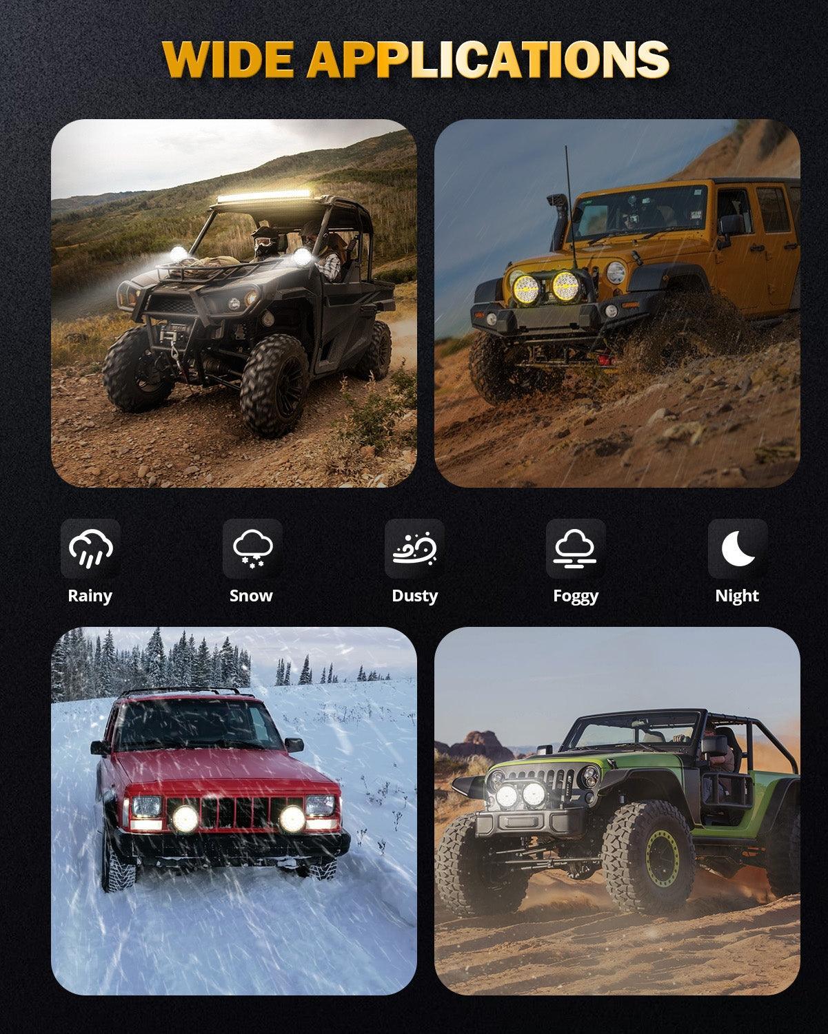RAY-L Series | 9 Inch 318W 34180LM Dual DRL Offroad LED Driving Lights - Image 9