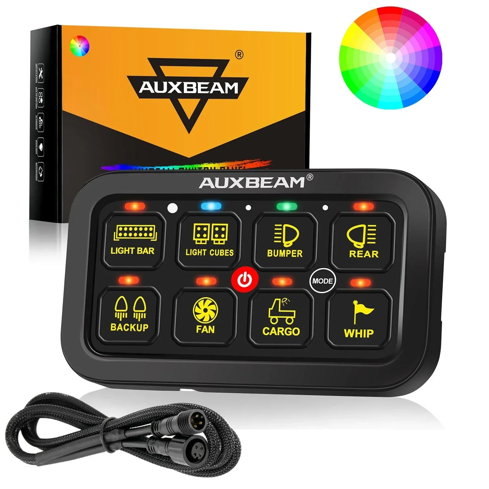 RGB Series 8 Gang (RB80) Switch Panel, Toggle/ Momentary/ Pulsed Mode Supported (Two-Sided Outlet) - Image 8