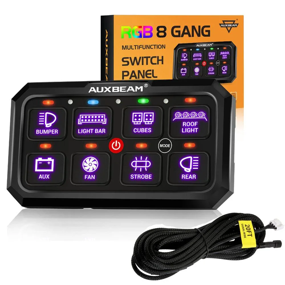 RGB Series 8 Gang (RB80 XL) Switch Panel without APP, Toggle/ Momentary/ Pulsed Mode Supported (Two-Sided Outlet) - Image 11
