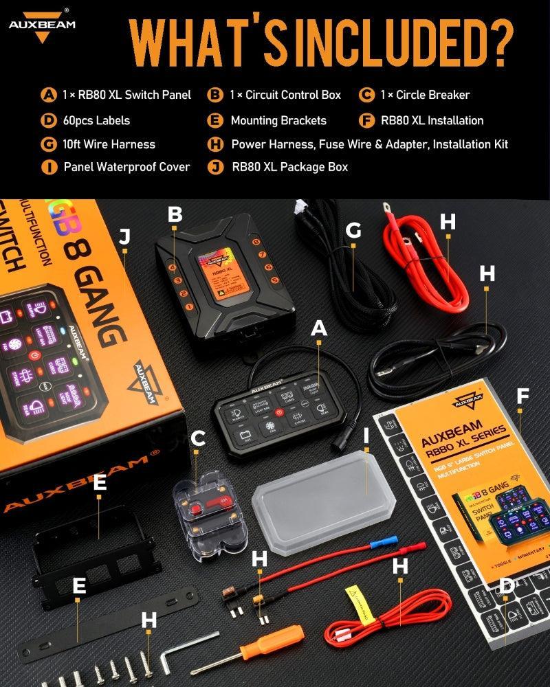 RGB Series 8 Gang (RB80 XL) Switch Panel without APP, Toggle/ Momentary/ Pulsed Mode Supported (Two-Sided Outlet) - Image 7