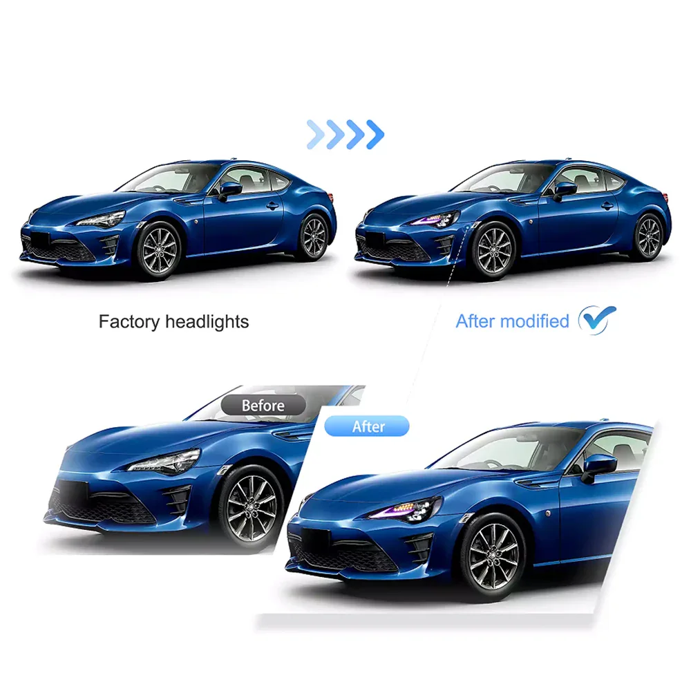 RGB LED Headlight Assembly For 2012-2021 Toyota 86, Subaru Brz, Scion Frs - Image 11