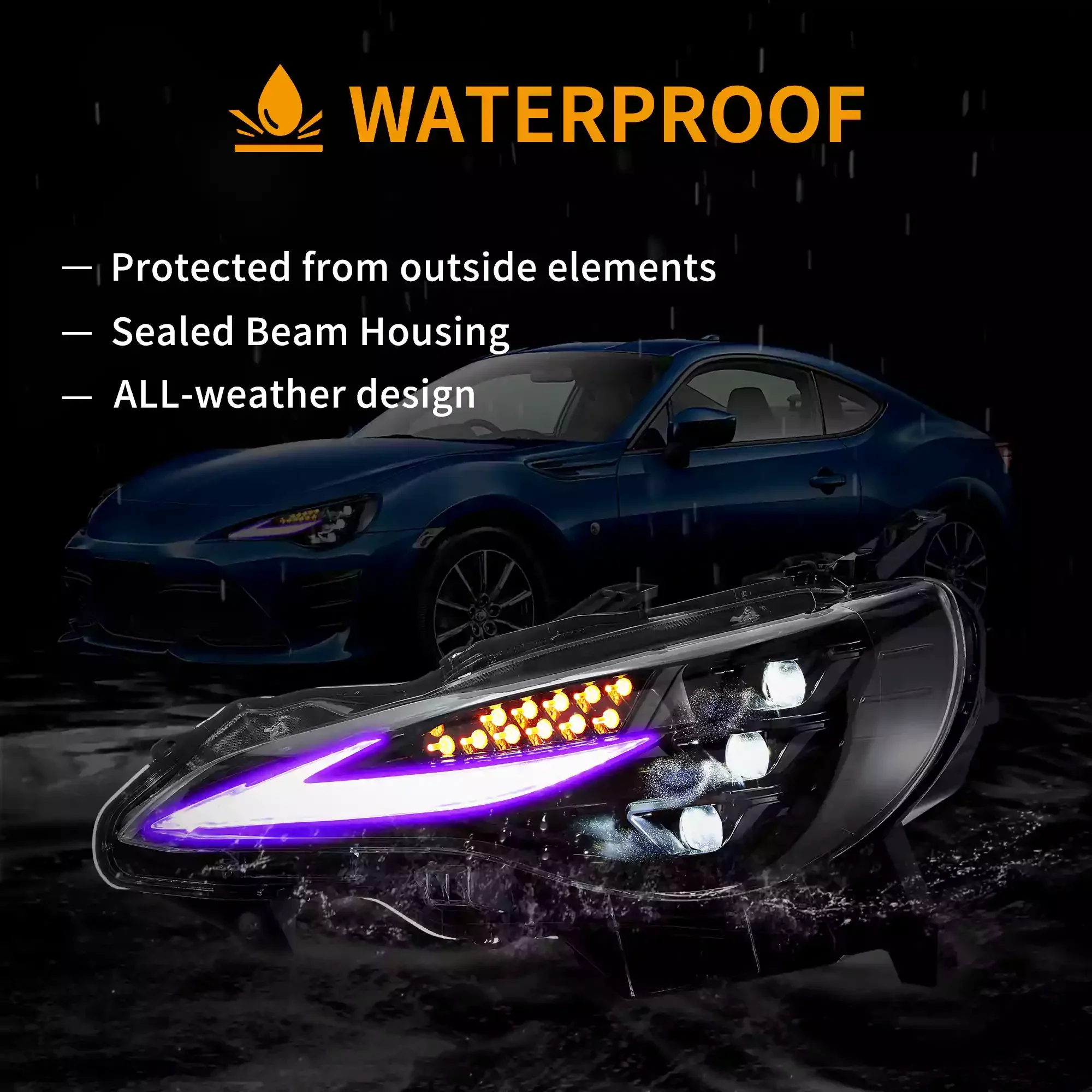 RGB LED Headlight Assembly For 2012-2021 Toyota 86, Subaru Brz, Scion Frs - Image 9