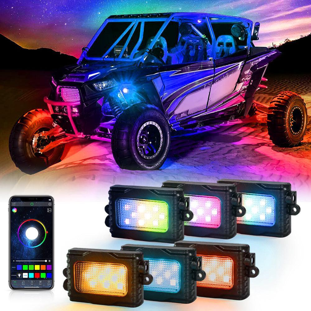 Magic Dream Color RGB LED Rock Lights Kit with Bluetooth APP Control, Multicolor Chasing Neon Underglow Lights for ATV UTV - Image 17