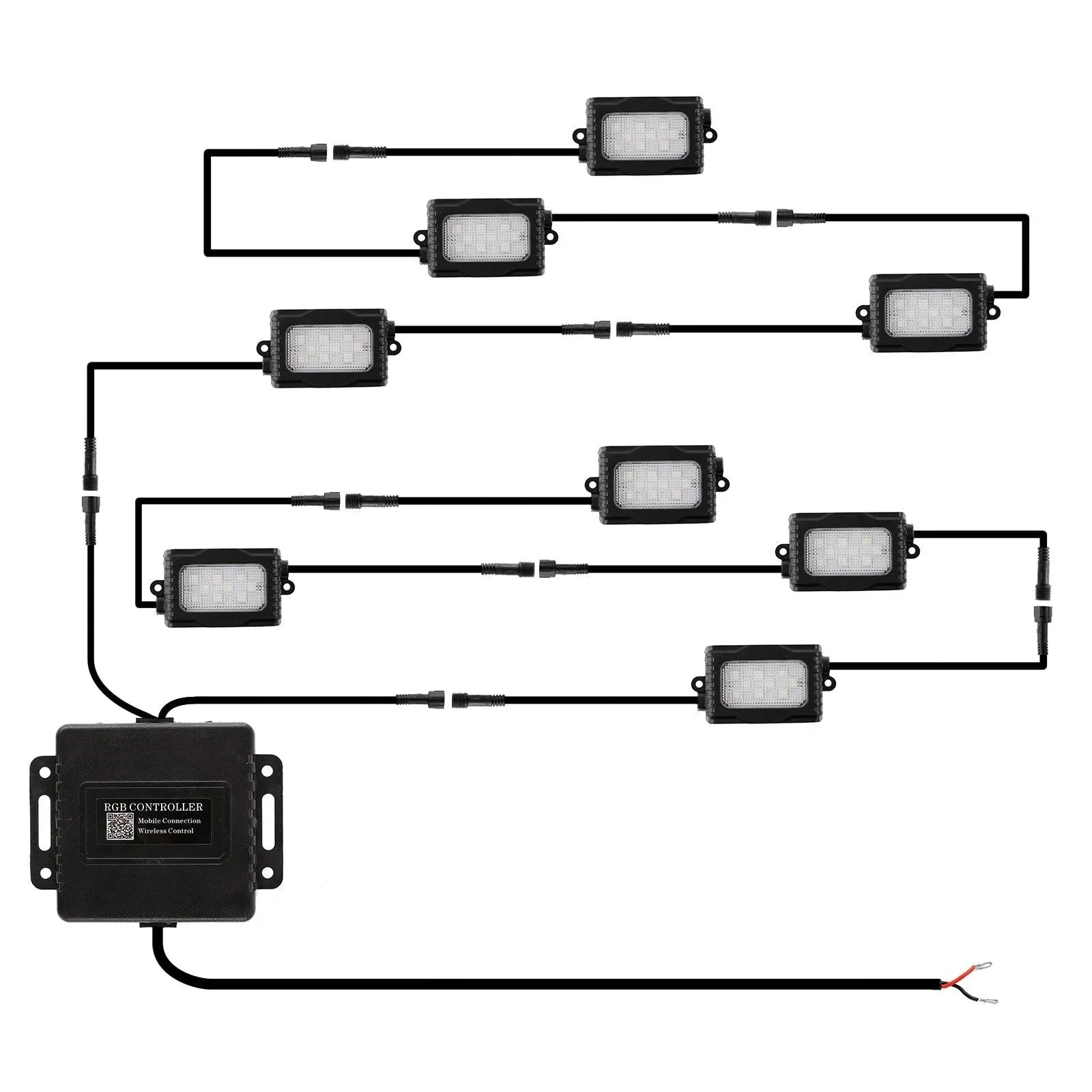 Magic Dream Color RGB LED Rock Lights Kit with Bluetooth APP Control, Multicolor Chasing Neon Underglow Lights for ATV UTV - Image 9
