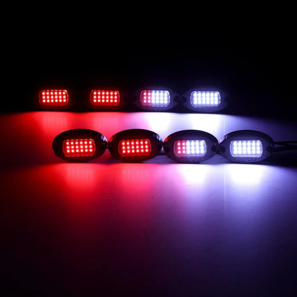 RGB LED Rock Lights Kit with Bluetooth APP & Wireless Remote Control, Multicolor Neon Underglow Lights with Brake Light Function for ATV UTV - Image 13