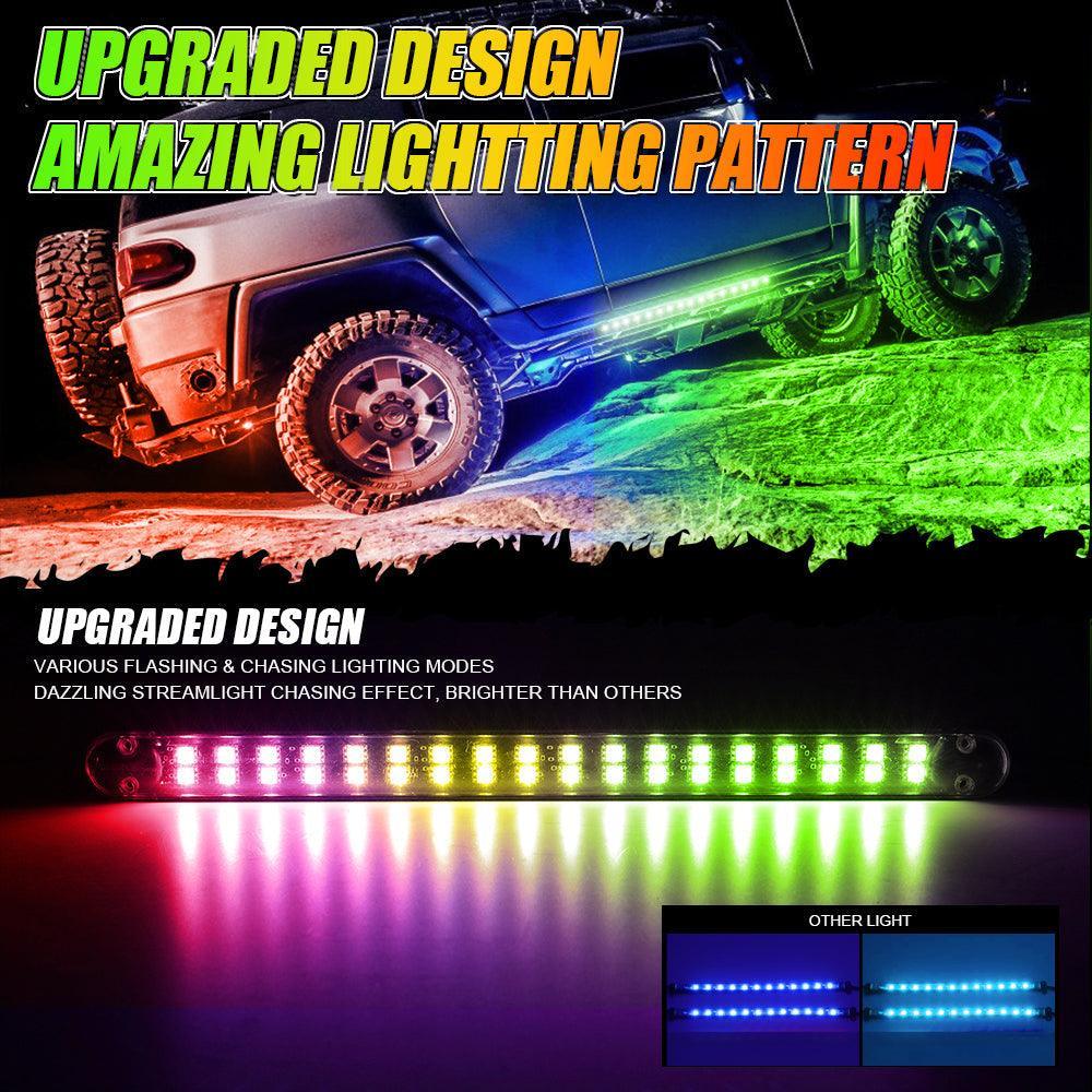 Magic Dream Color RGB Underglow Lights LED Strip Lights Kit with Bluetooth APP & Wireless Remote Control with Brake Light Function for ATV UTV - Image 3