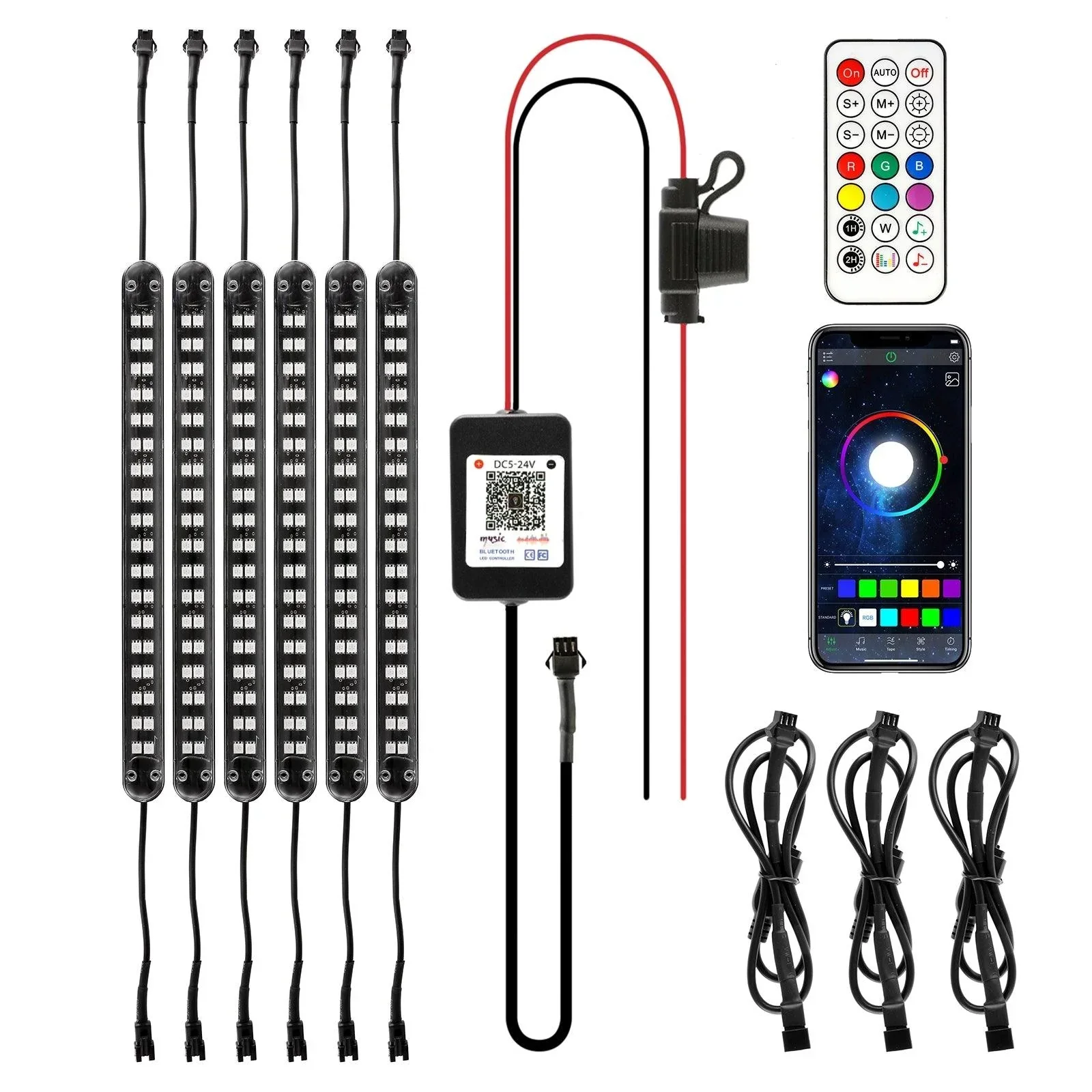 Magic Dream Color RGB Underglow Lights LED Strip Lights Kit with Bluetooth APP & Wireless Remote Control with Brake Light Function for ATV UTV - Image 34