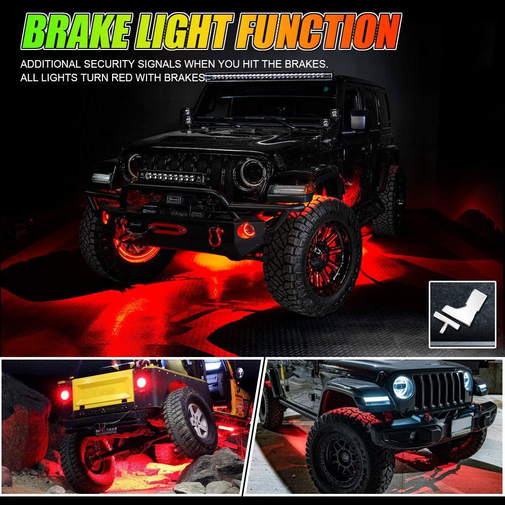 Magic Dream Color RGB Underglow Lights LED Strip Lights Kit with Bluetooth APP & Wireless Remote Control with Brake Light Function for ATV UTV - Image 5