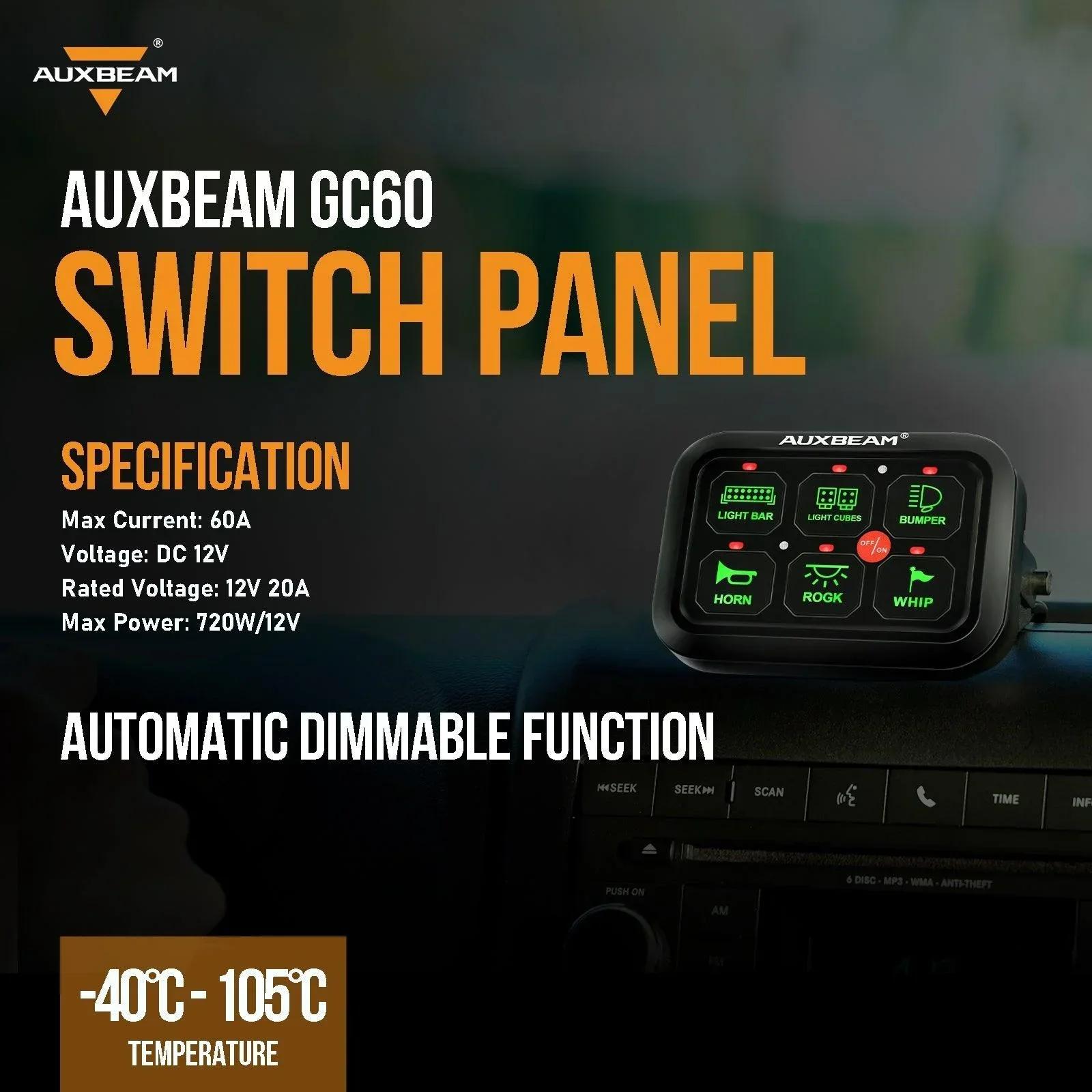 6/8 Gang LED Switch Panel, Off Road Light Controller - Image 12