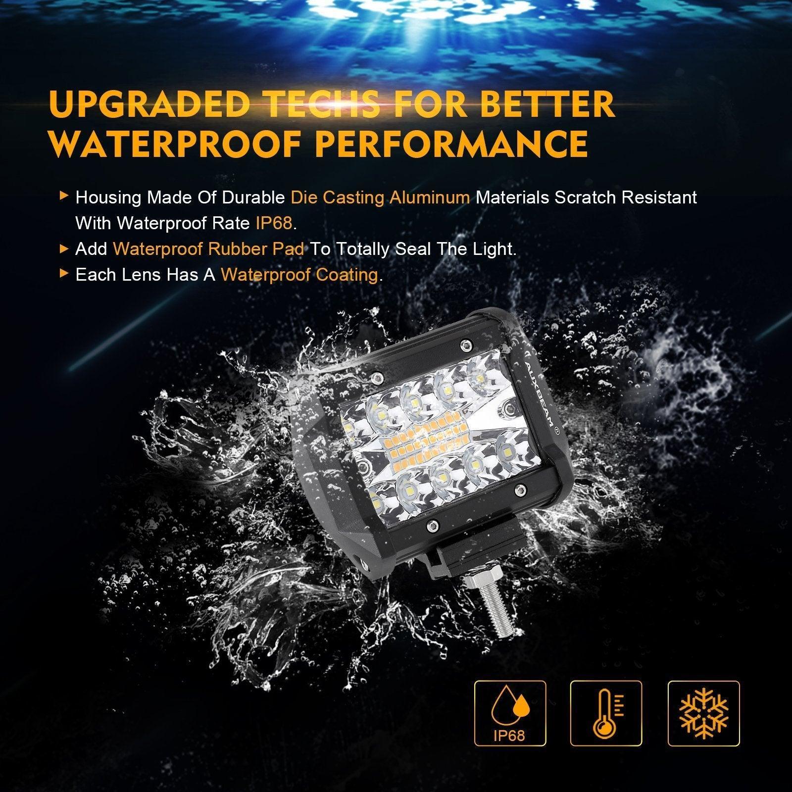 6 Modes Series 3 Inch/4Inch/7Inch/12Inch/20Inch White&Amber LED Light Bar - Image 8