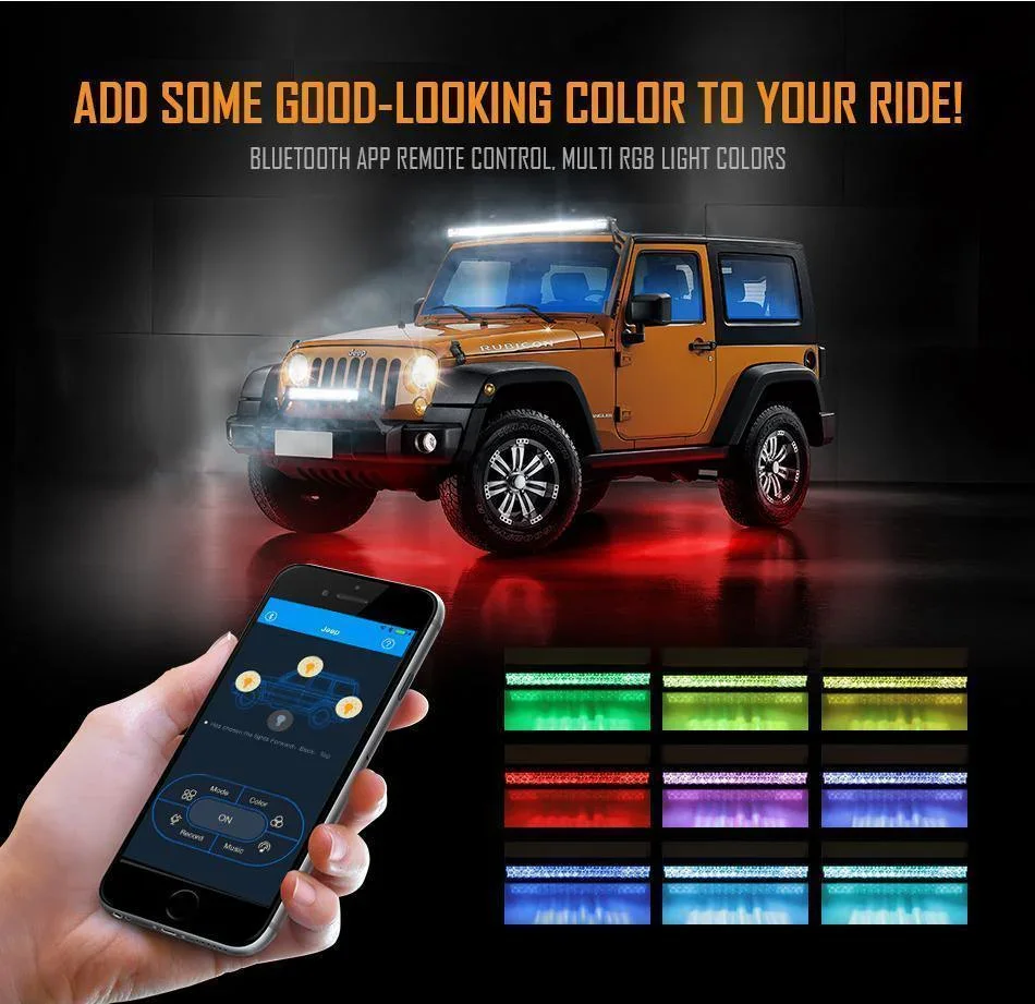 22"/32"/42" V-Series RGB Straight/Curved 5D lens Combo Beam Double Row LED Light Bar for SUV ATV UTV Trucks Pickup Boat - Image 2